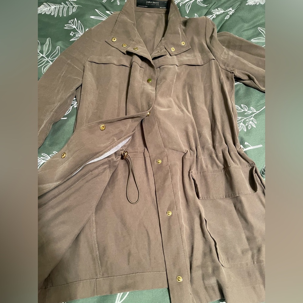 Zara Basic Collection Utility Jacket In Olive Gre… - image 5